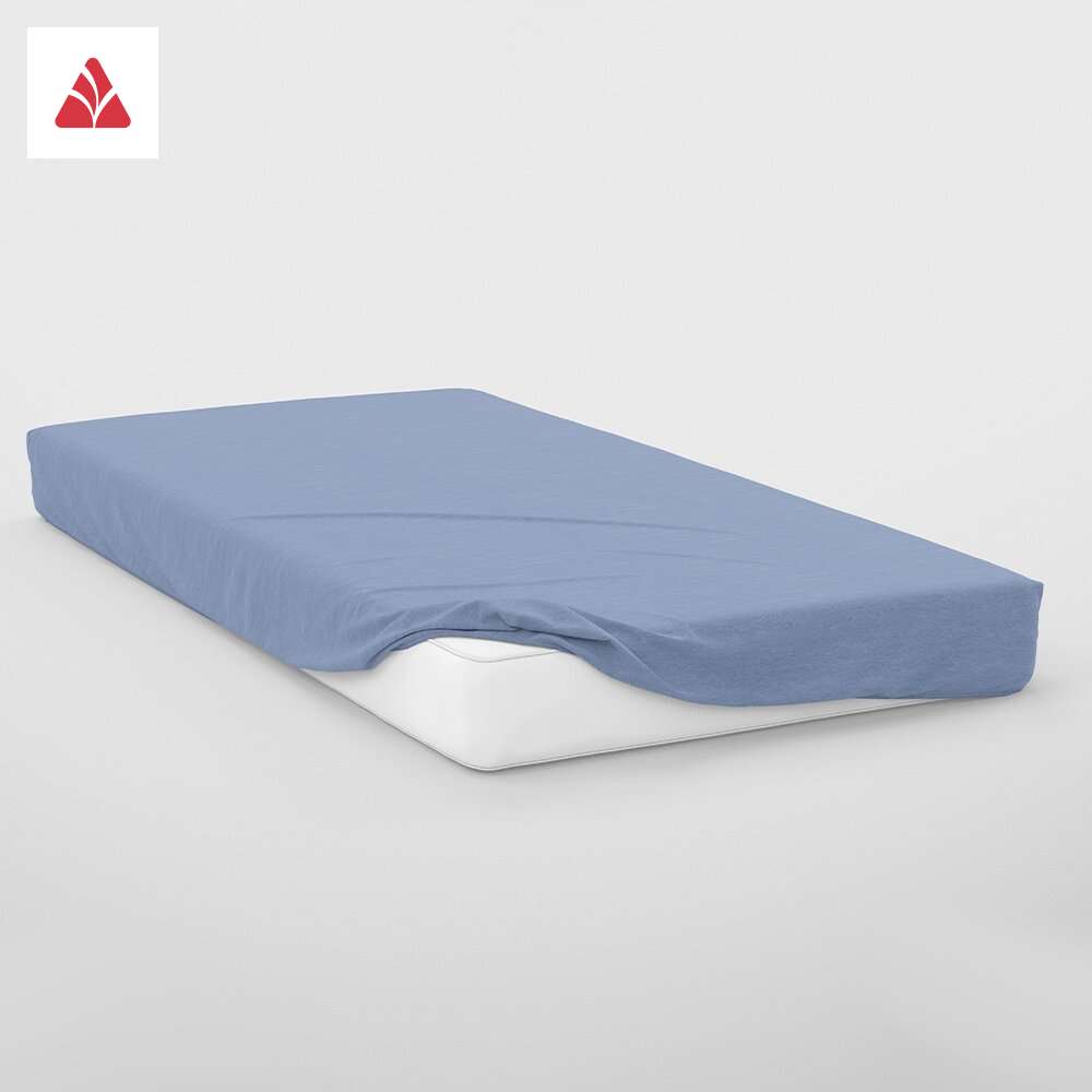 Dušečni čaršav žersej - lastiš plava